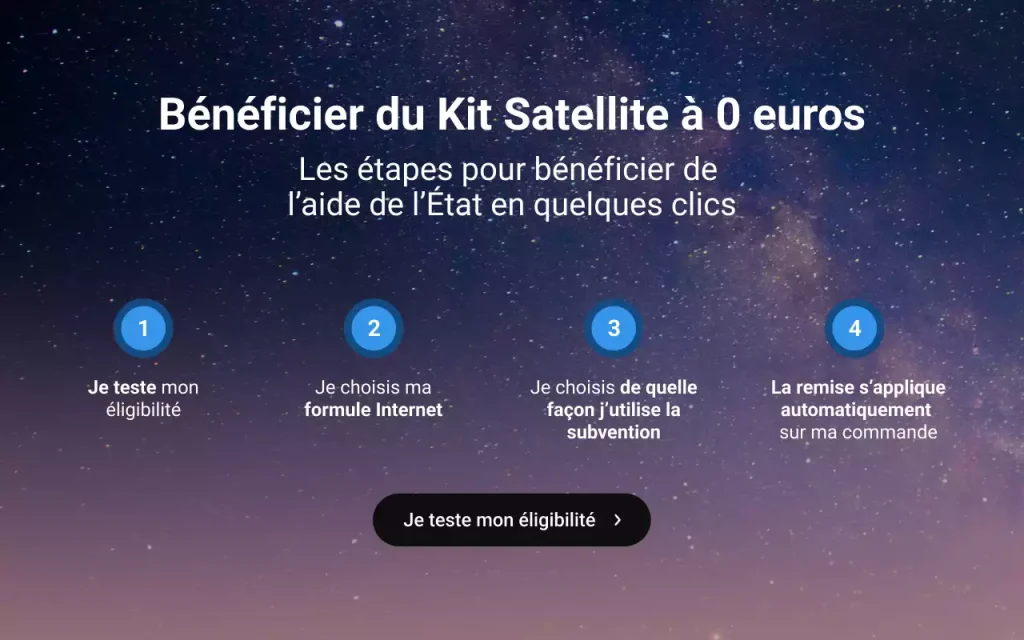 Tester votre éligibilité à l'internet par satellite avec Nordnet.